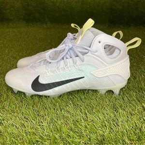 Nike Huarache 9 Elite LAX SE Mid Football Grey Black men’s size 8 FV6149-001